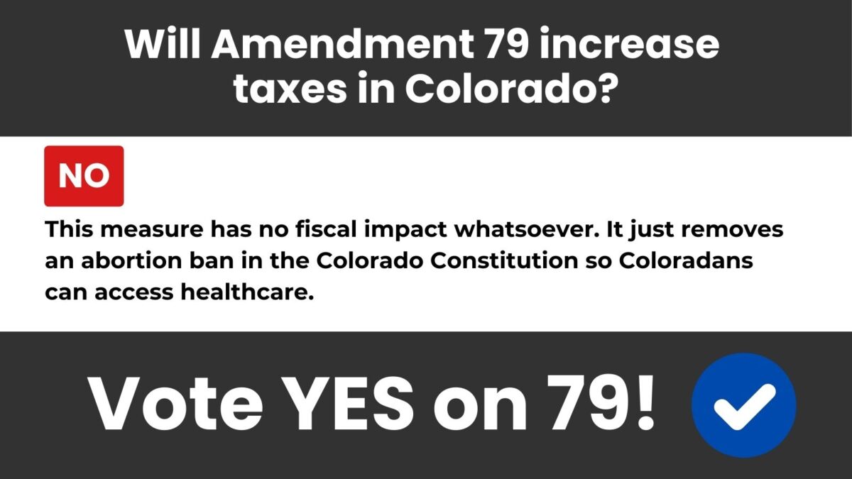 Will Amendment 79 increase taxes in Colorado? No.